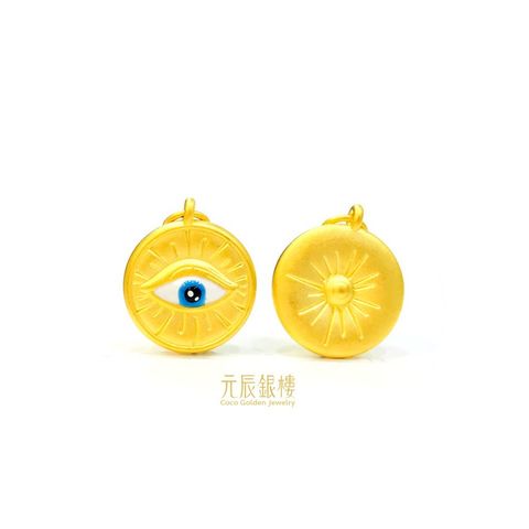 荷魯斯之眼真知之眼埃及烏加眼太陽黃金墜子金墜子埃及太陽神黃金吊墜