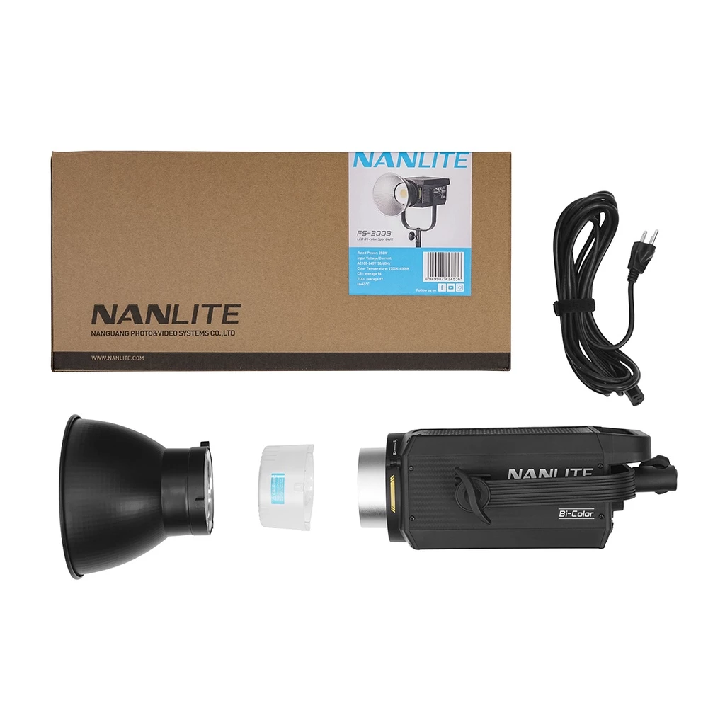 Nanlite FS-300B Bi-Color LED Spot Light | Studio Photography