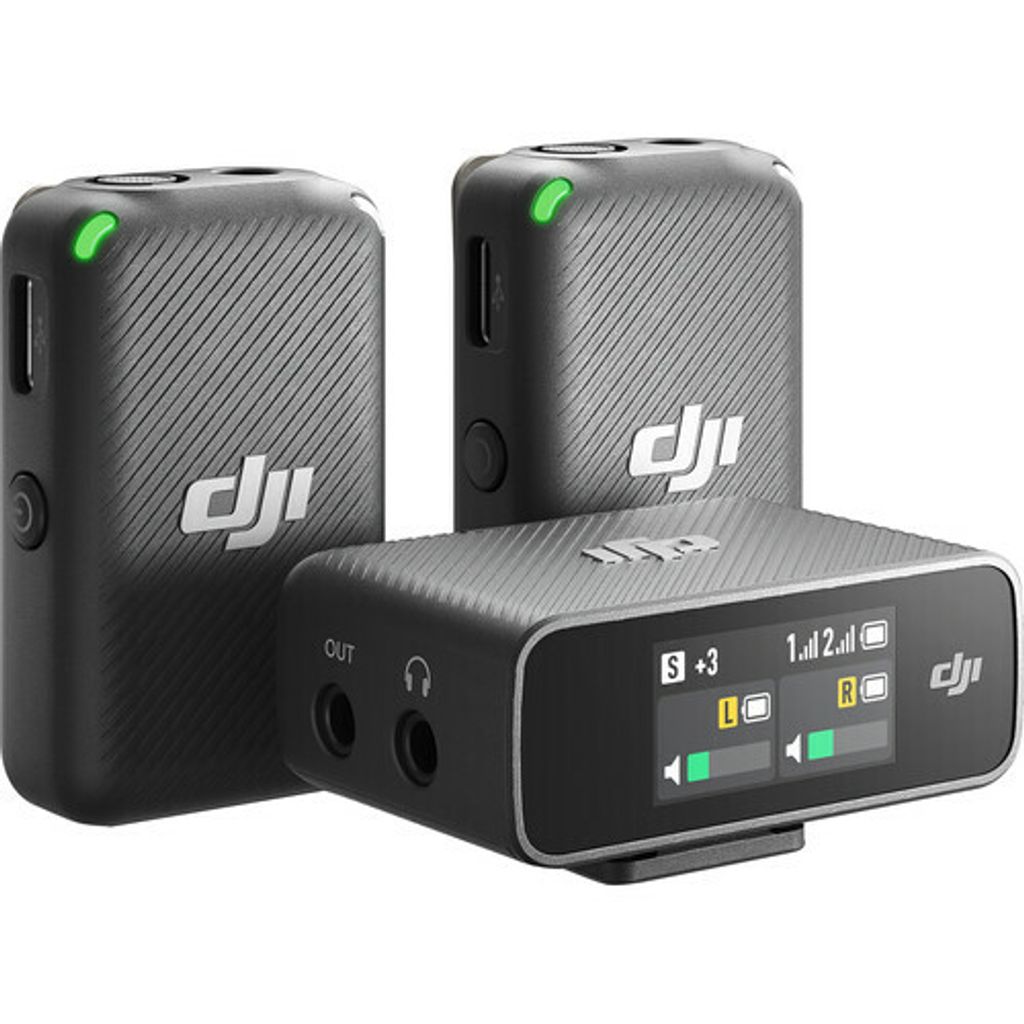 DJI Mic 2 Clip-On Transmitter/Recorder with Built-In Microphone (2.4 GHz,  Shadow Black)