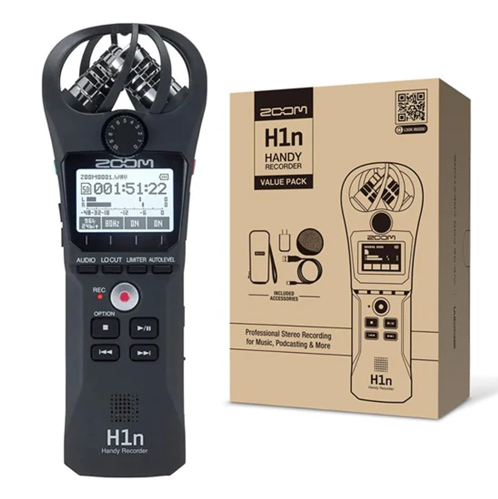 Zoom H1n Value Pack (NEW) Digital Handy Recorder Voice Recorder (2 Years  Warranty Malaysia) – CXG