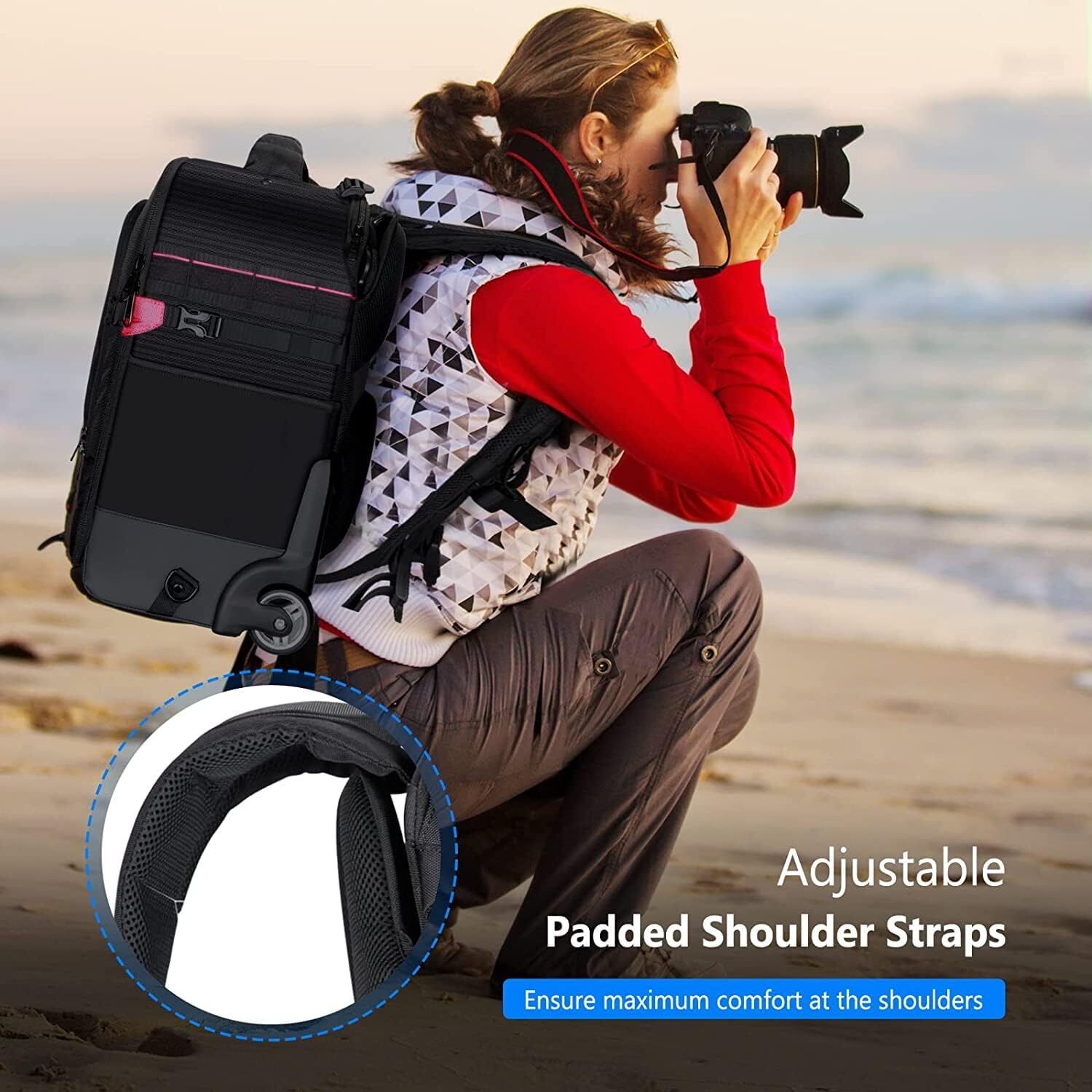Neewer Backpack Camera Trolley Bag with Shoulder Strap NWDA410T – CXG