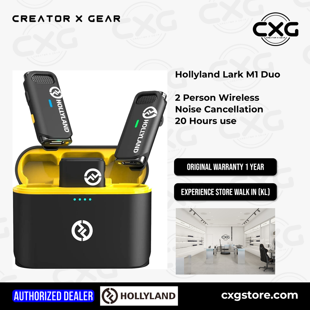 Hollyland Lark M1 Duo 2 Person Wireless Lavalier Microphone / Solo 1 Person  – CXG