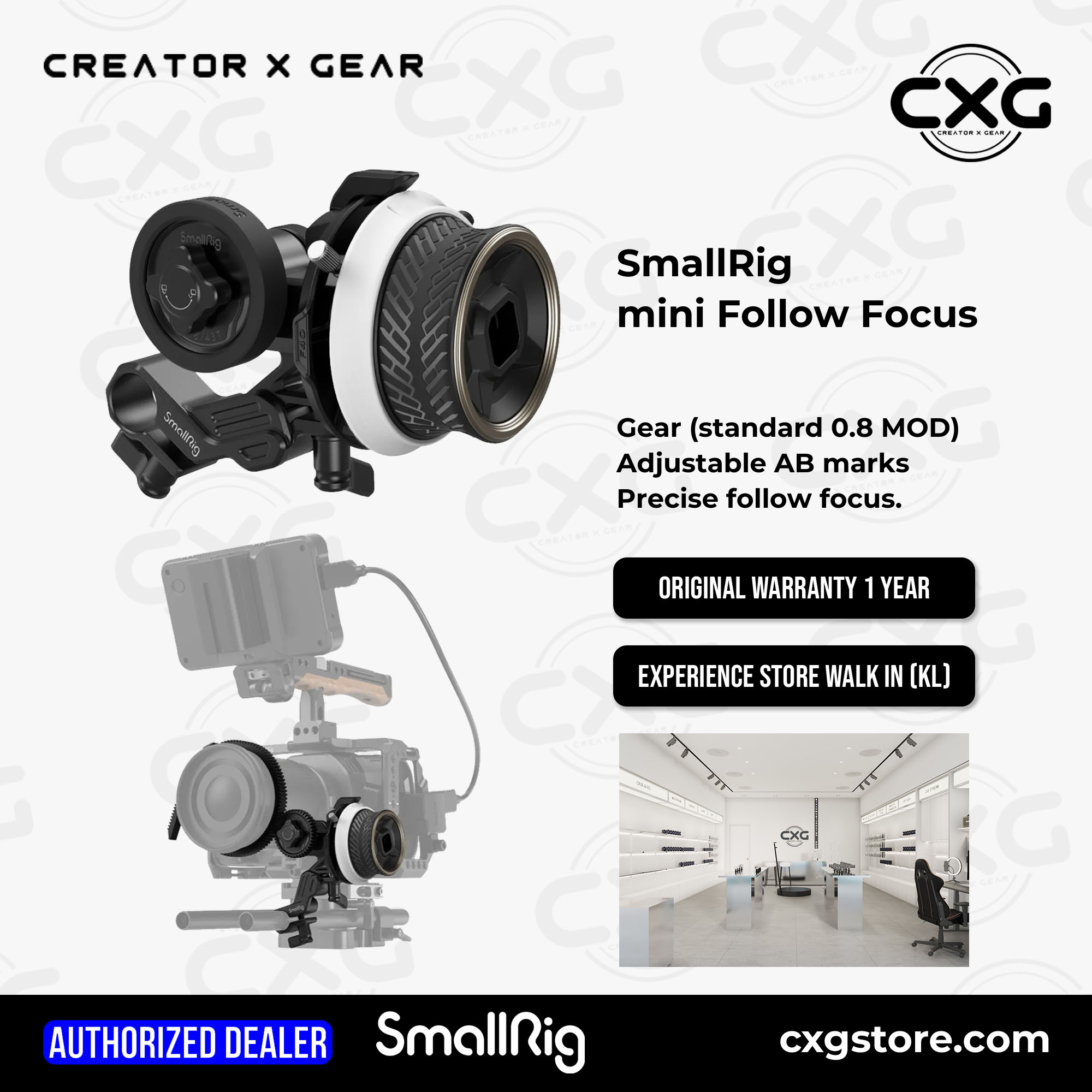 SmallRig Mini Follow Focus with 15 mm Rod ＆ Rod Clamp ＆ NATO Rail ＆ Gear Ring Belt and M0.8-43T Gear - 3010 並行輸入品 SmallRig Mini Follow Focus - 3010C | Wex Photo Video