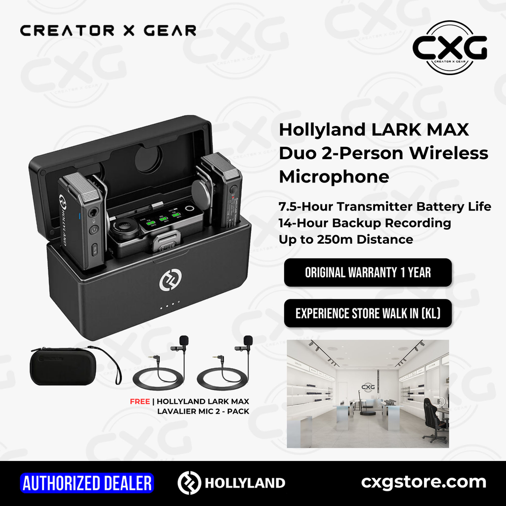 Hollyland Lark Max Duo 2-Person Wireless Microphone System Hollyland Lark Max Duo 2-Person Wireless Microphone System