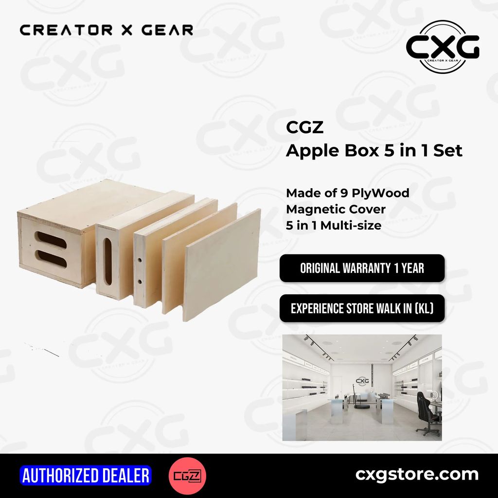 CGZ Apple Box 4 in 1 / 5 in 1 For for Studio, Film Sets, and Photography