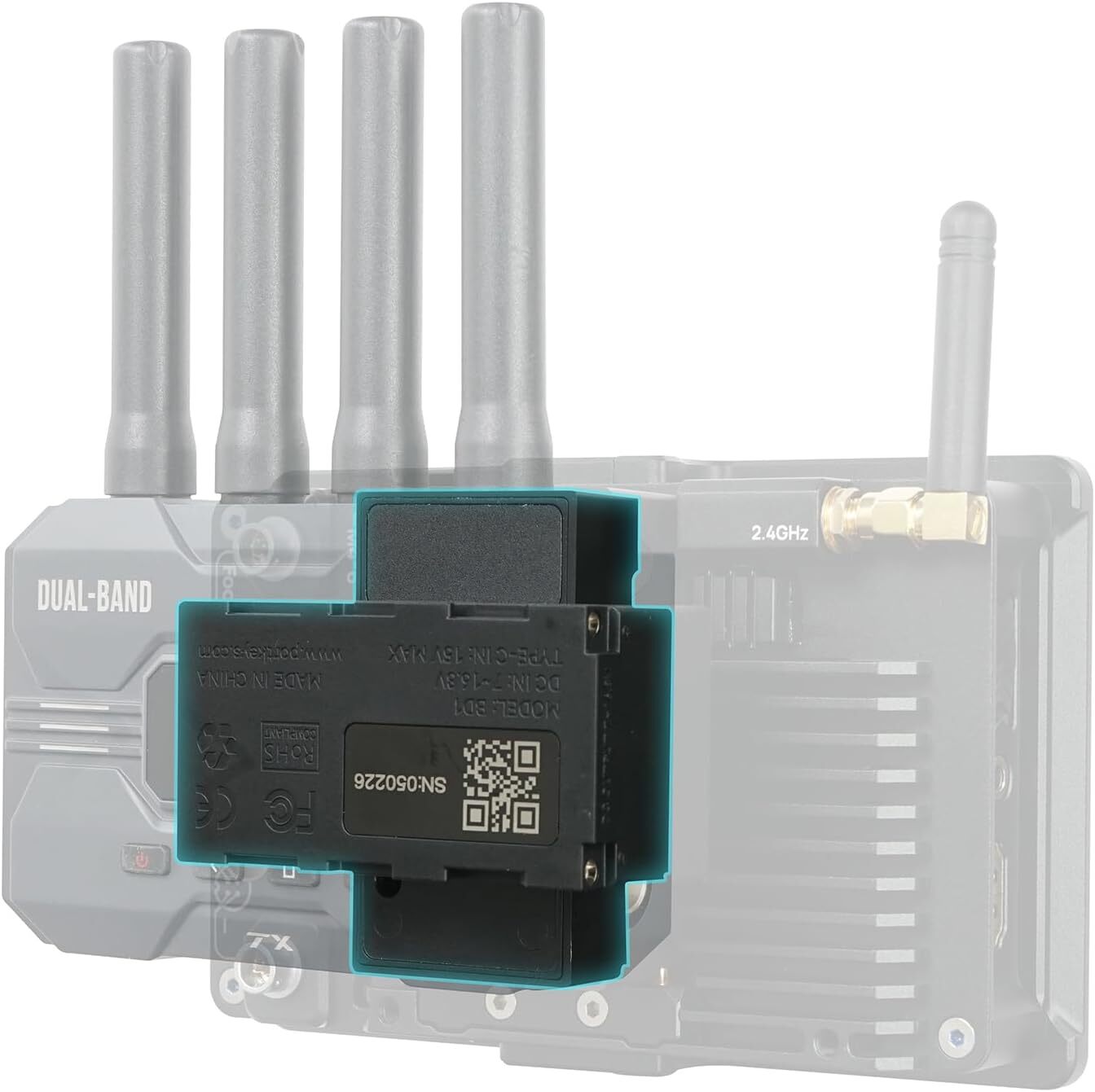 Doppelseitiger NP-F Dummy Akku Netzteil – Mit USB-C, DC 7,4V, 1/4" Montagegewinde, Für Monitor & Sender
