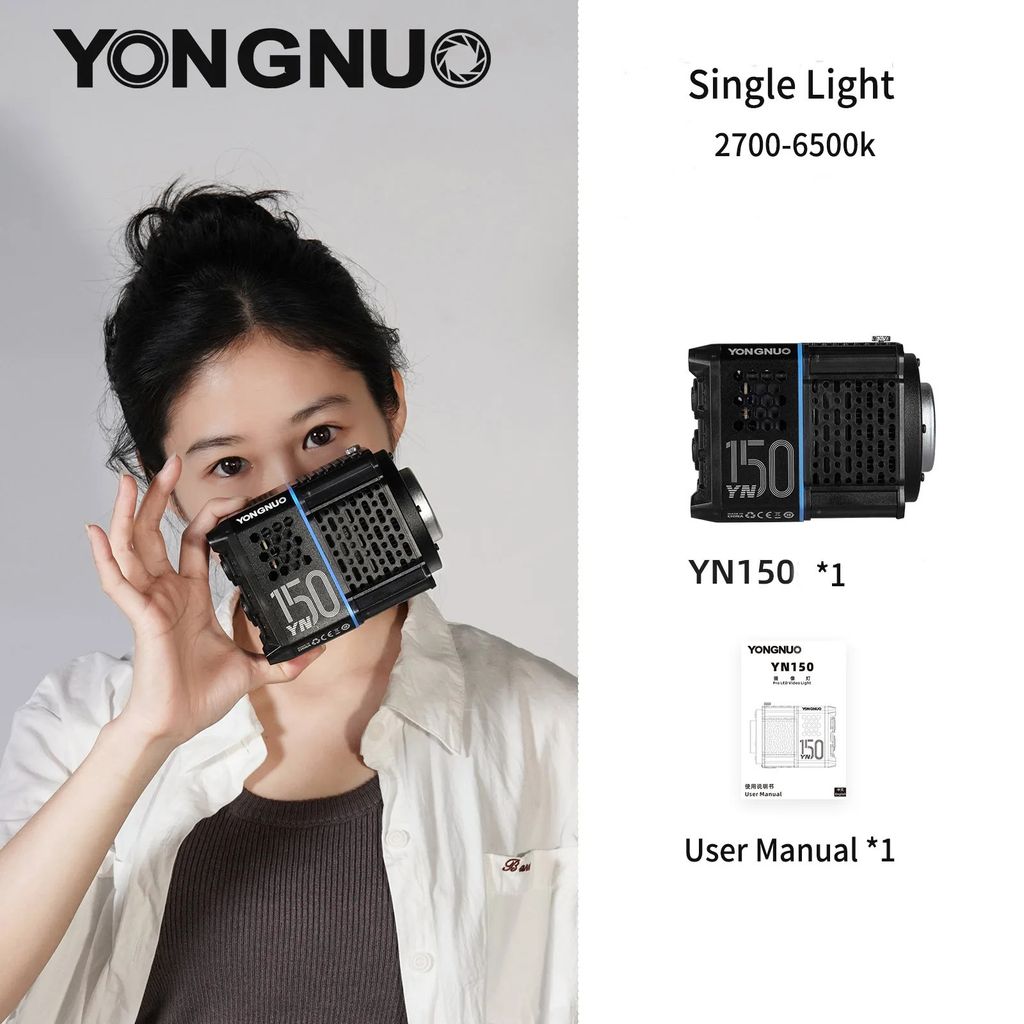YONGNUO-YN150-YN150S-2700-6500K-150W-Mini-COB-Light-Bowens-Mount-Handheld-Outdoor-Video-Light-for