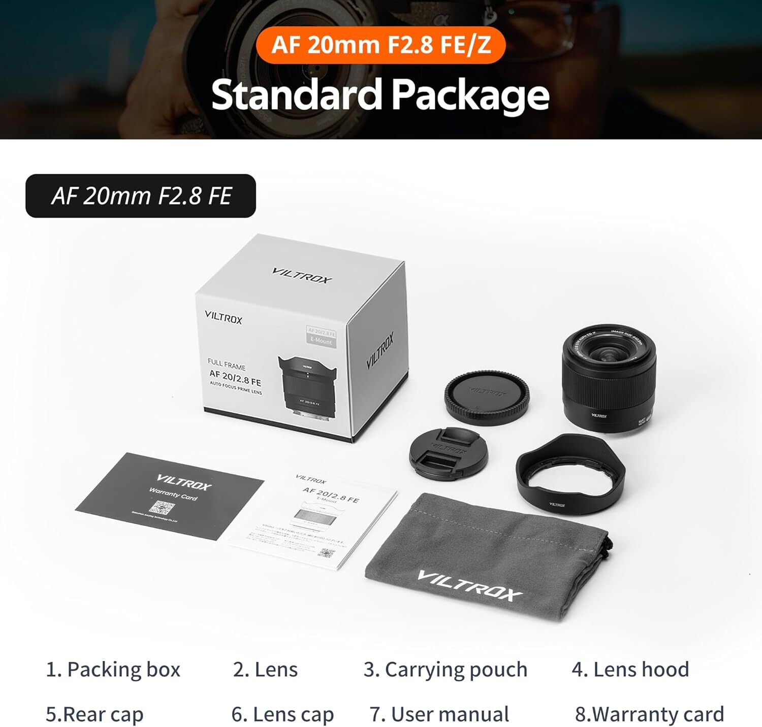 Viltrox AF 20mm F2.8 FE Wide Angle Large Aperture Auto Focus Full