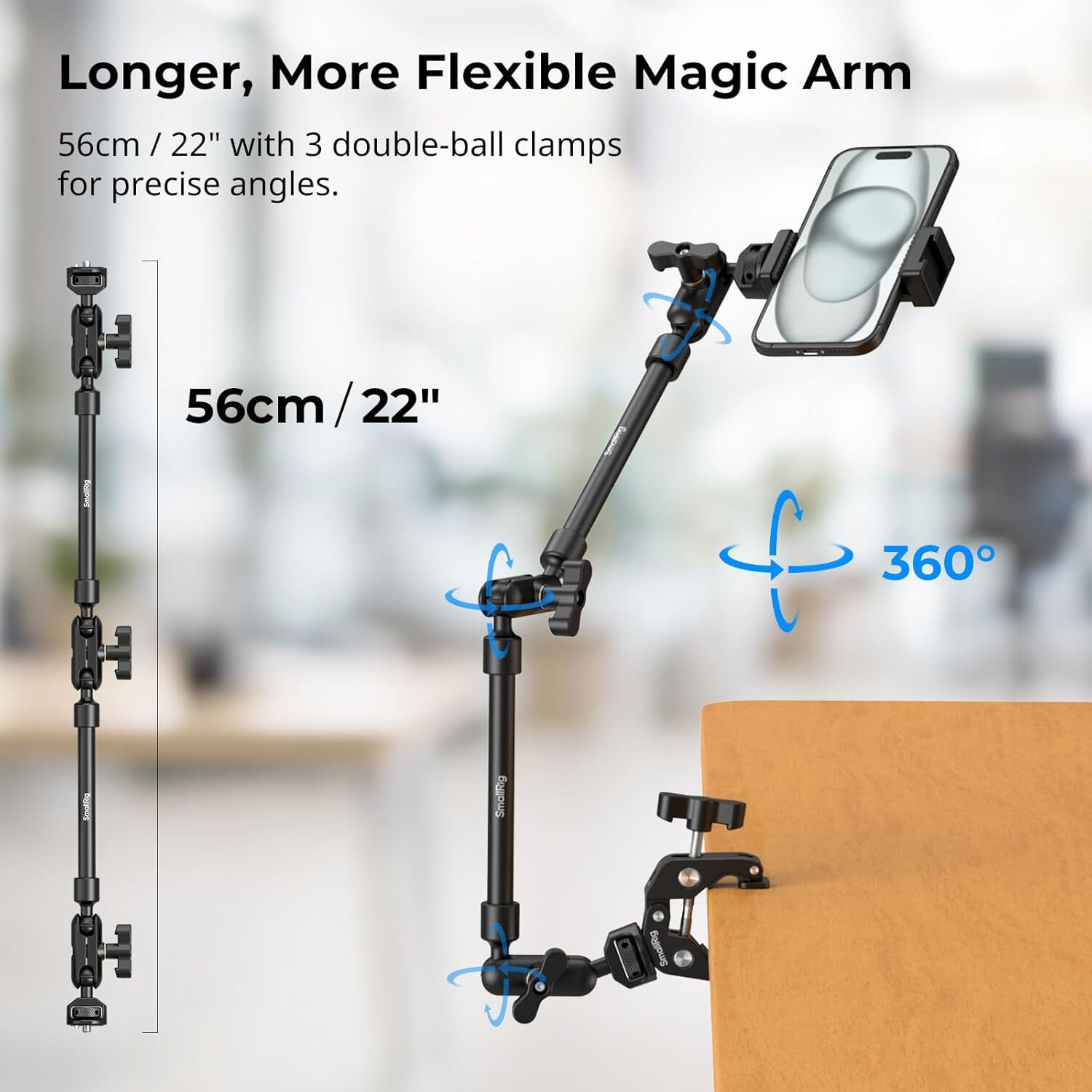 SmallRig Desktop Shooting Adjutable Magic Arm with Crab Clamp Kit