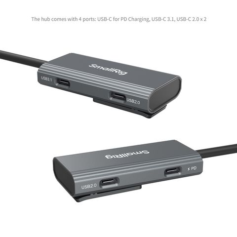 SMALLRIG 4-in-1 USB-C Hub Met Koude Schoenmontage - Type-C Multipoort