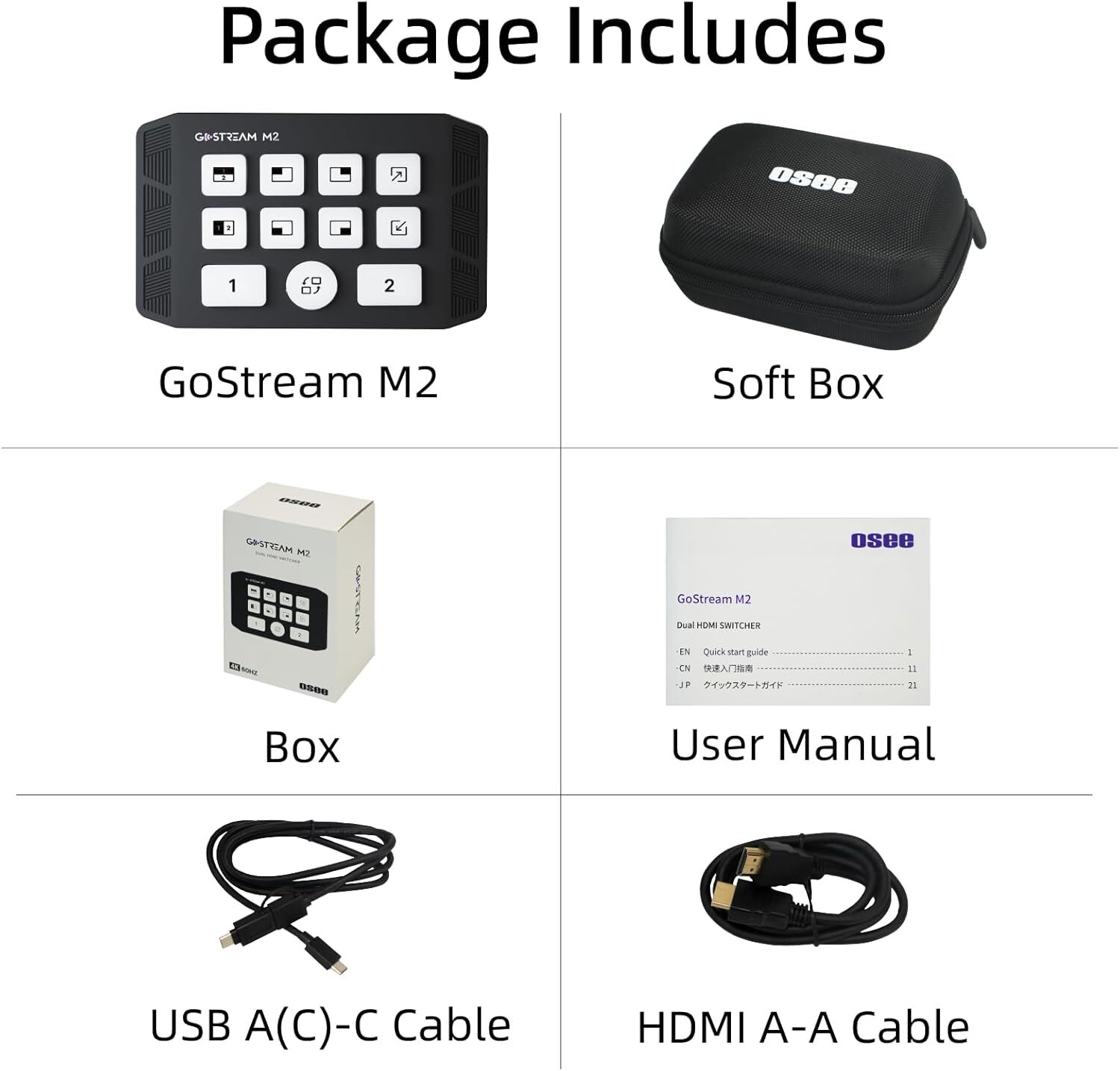 美品OSEE GoStream M2 デュアルHDMI スイッチャー .com: Osee