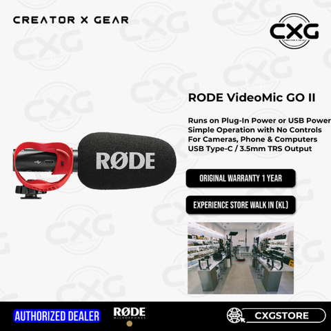 RODE VideoMic GO II-H Ultracompact Analog / USB Camera-Mount RODE VideoMic GO II-H Ultracompact Analog / USB Camera-Mount