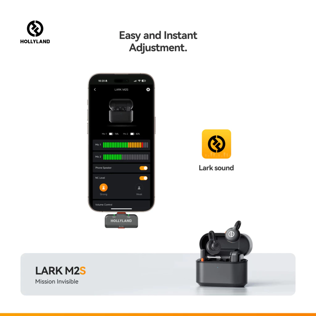 Hollyland Lark M2S Combo Wireless Microphone | 300m Range