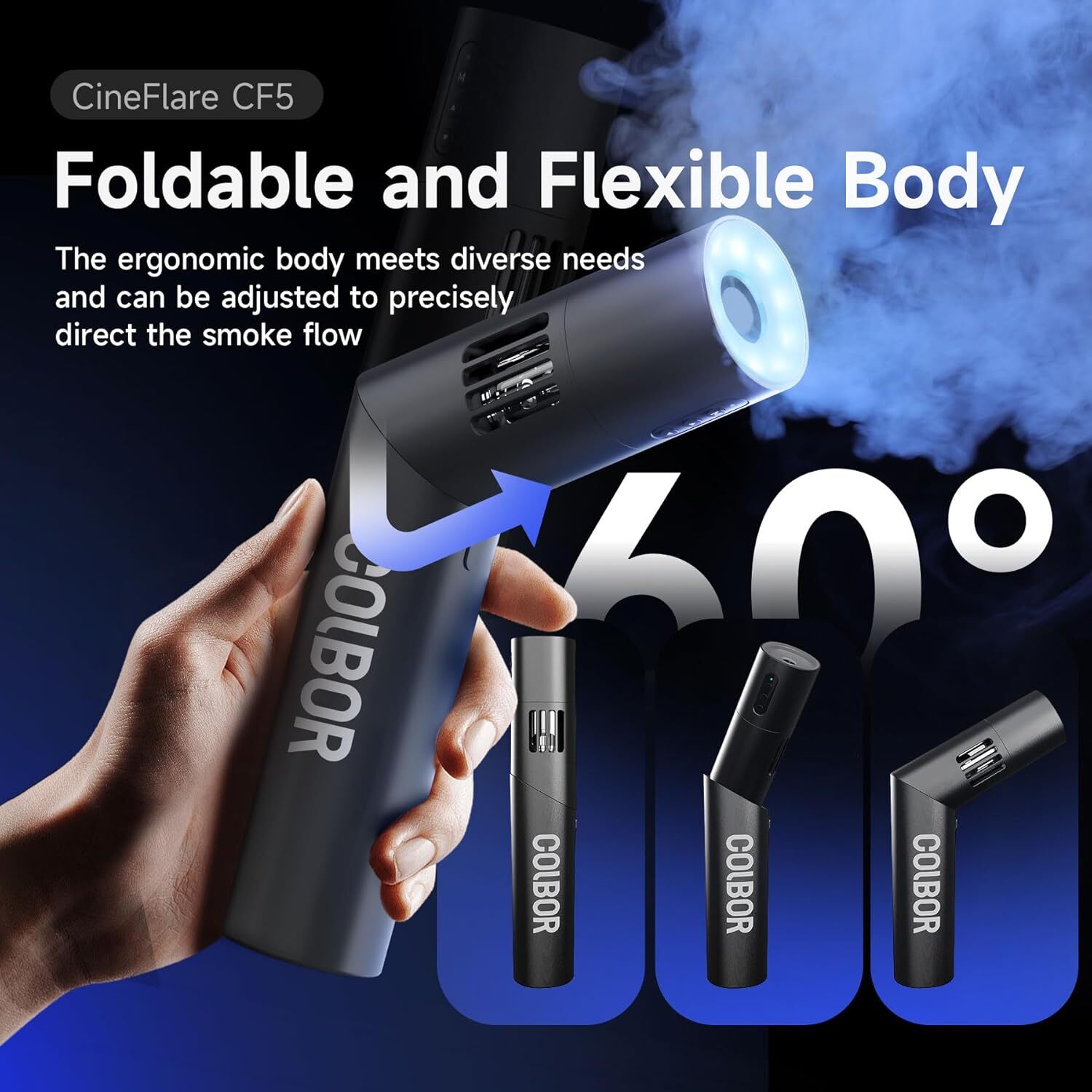 COLBOR Cineflare CF5 40W Portable Fog Machine Dry Ice Smoke
