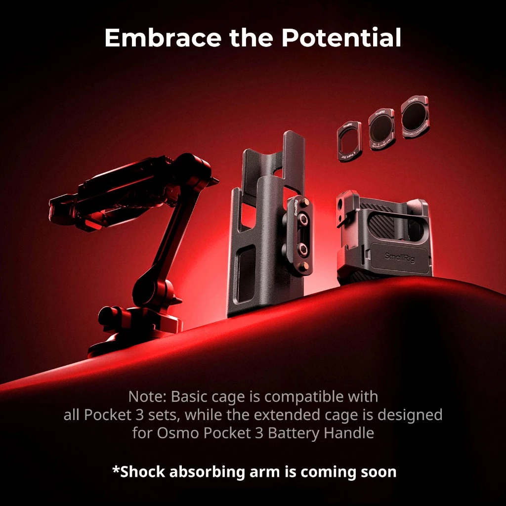Cage SmallRig Pour DJI Osmo Pocket 3 - Adaptateur Avec Montage Réversible Et Connexions Multiples - 11