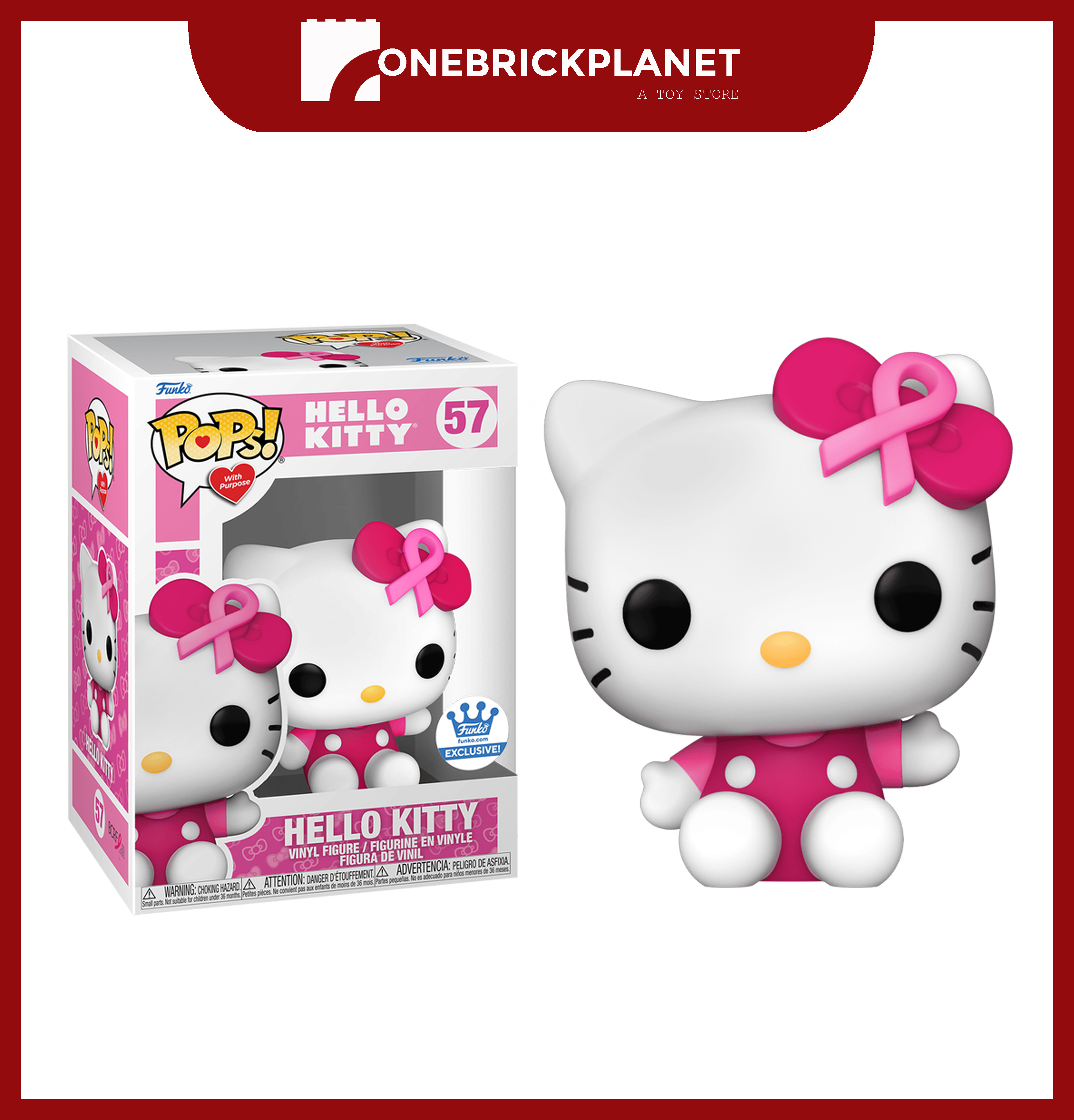 Funko Pop! With Purpose: Hello Kitty - Breast Cancer Awareness Hello Kitty  (57) – One Brick Planet