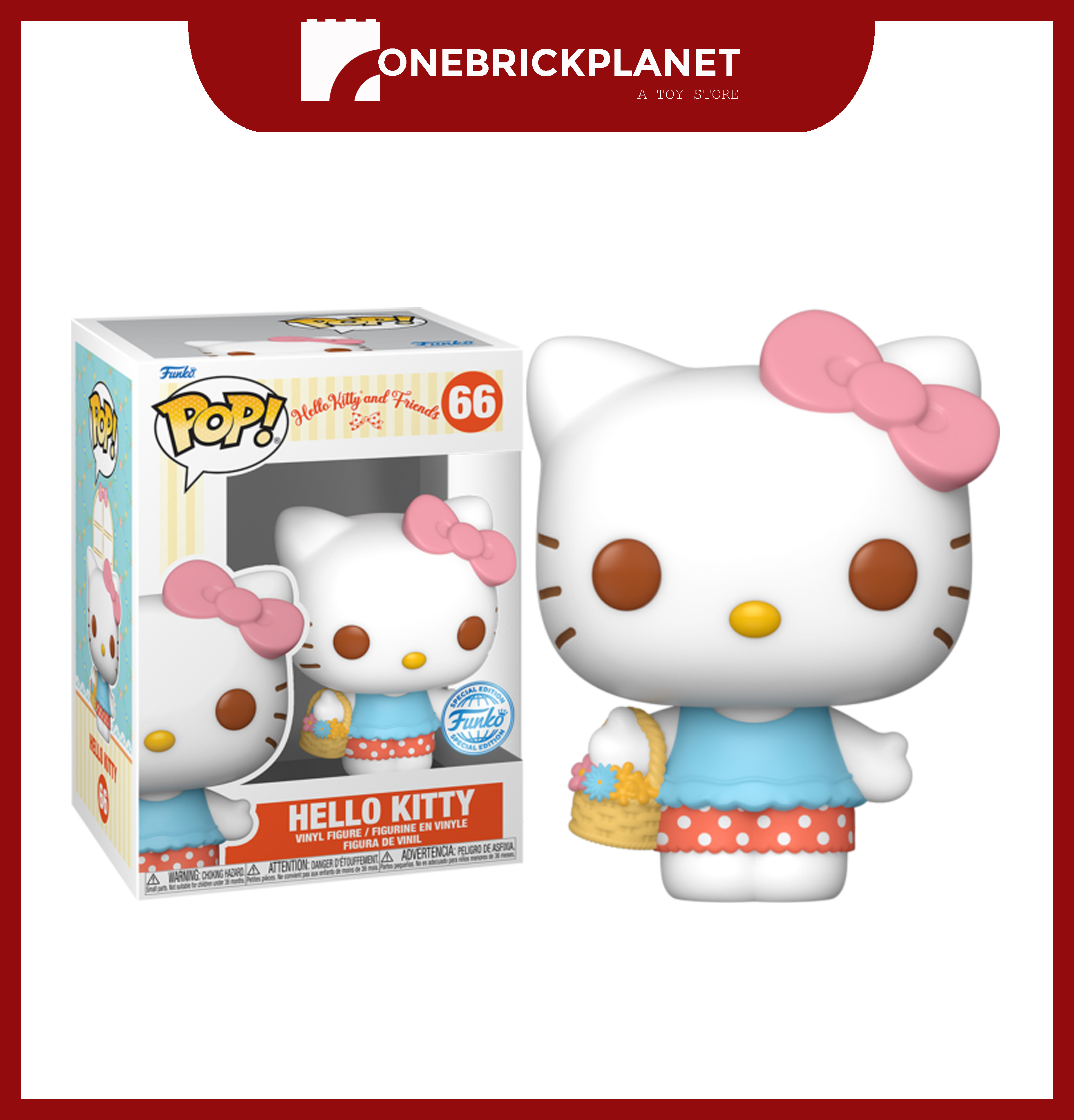 Funko Pop! Hello Kitty - Hello Kitty with Basket Pop (66) – One Brick Planet