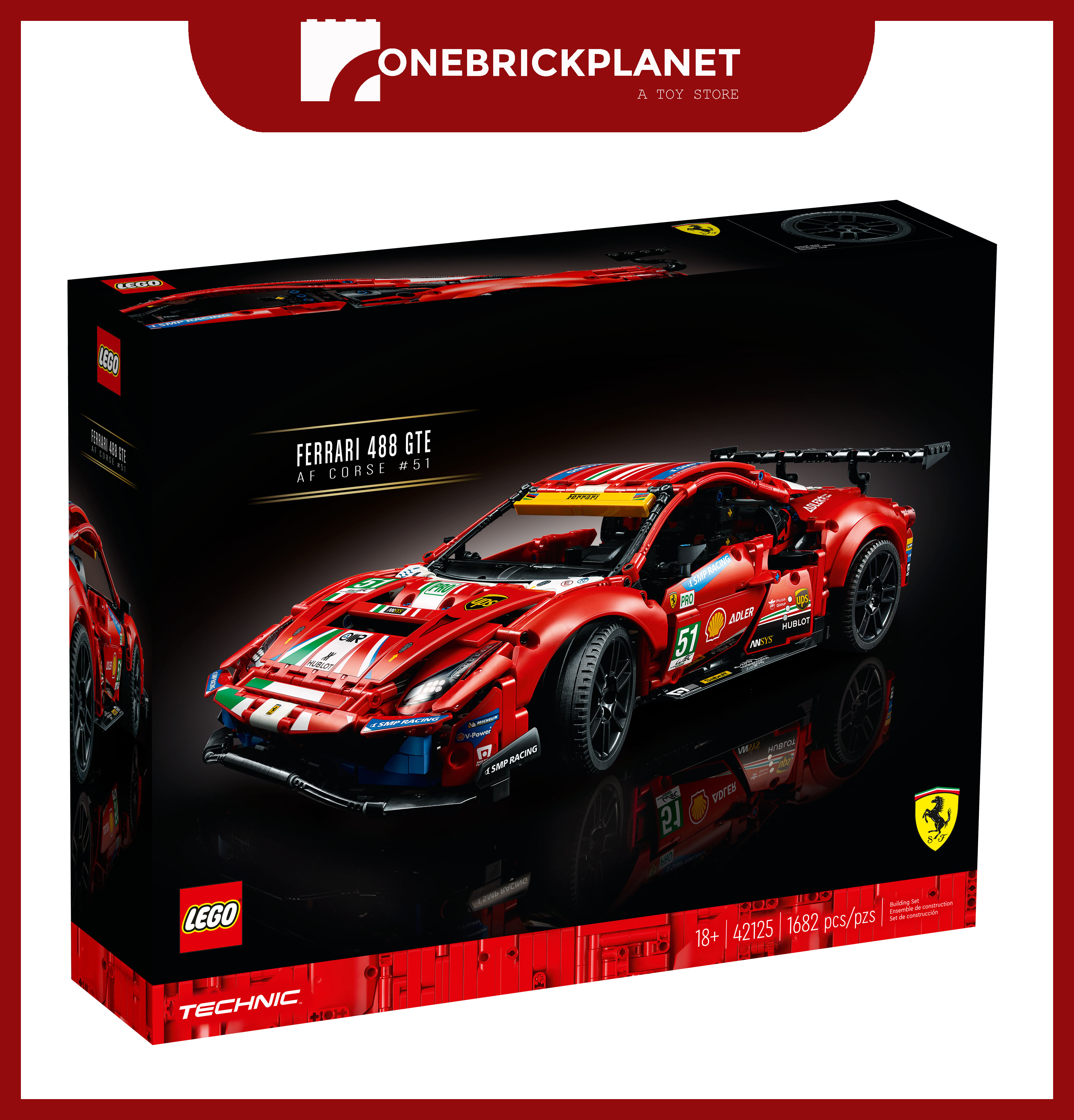 LEGO 42125 Technic Ferrari 488 GTE « AF Corse #51 » Super voiture de sport  Modèle