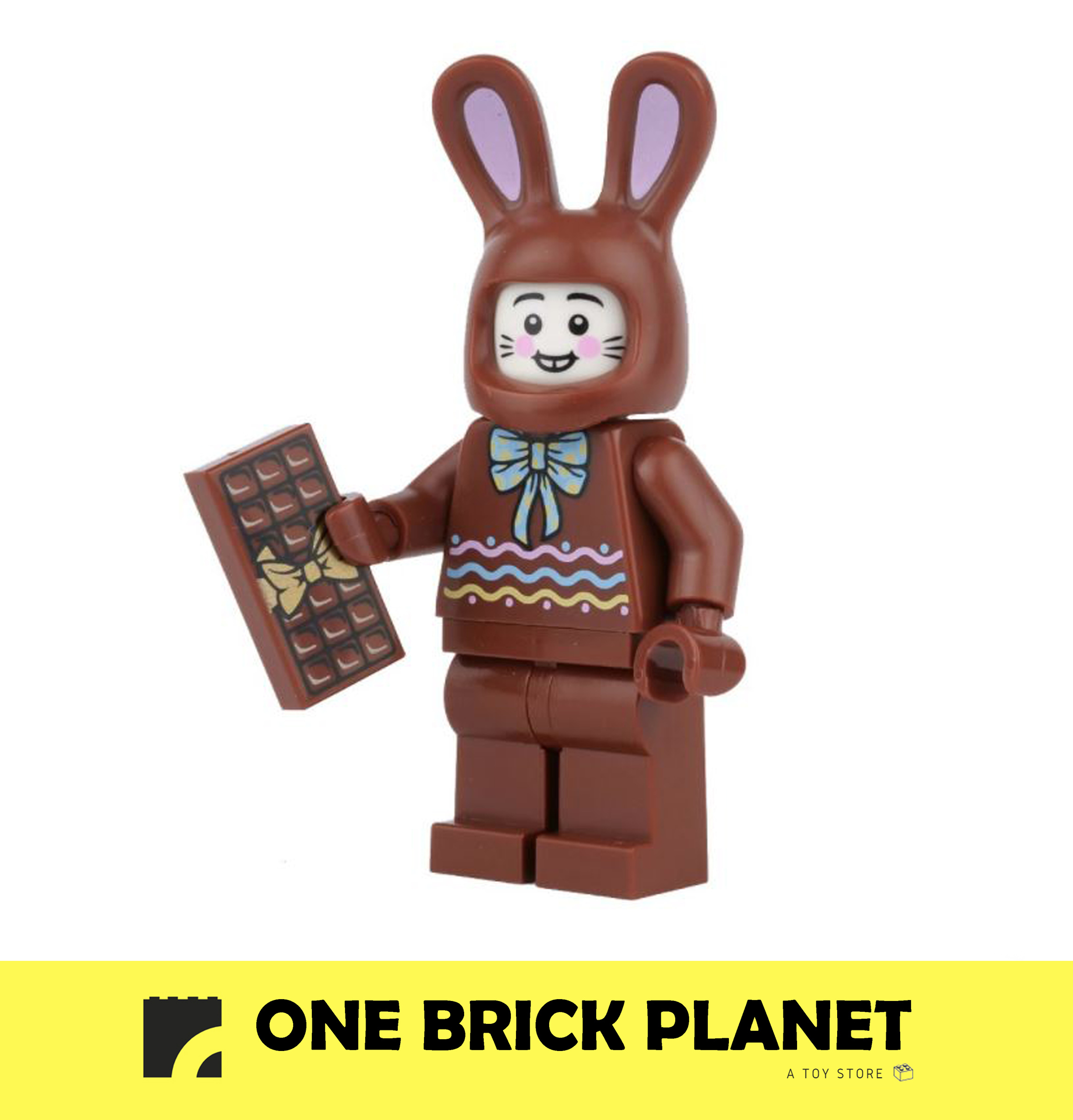 Build-A-Minifigure - Bunny Suit Guy with Chocolate Bar (February 2020) –  One Brick Planet