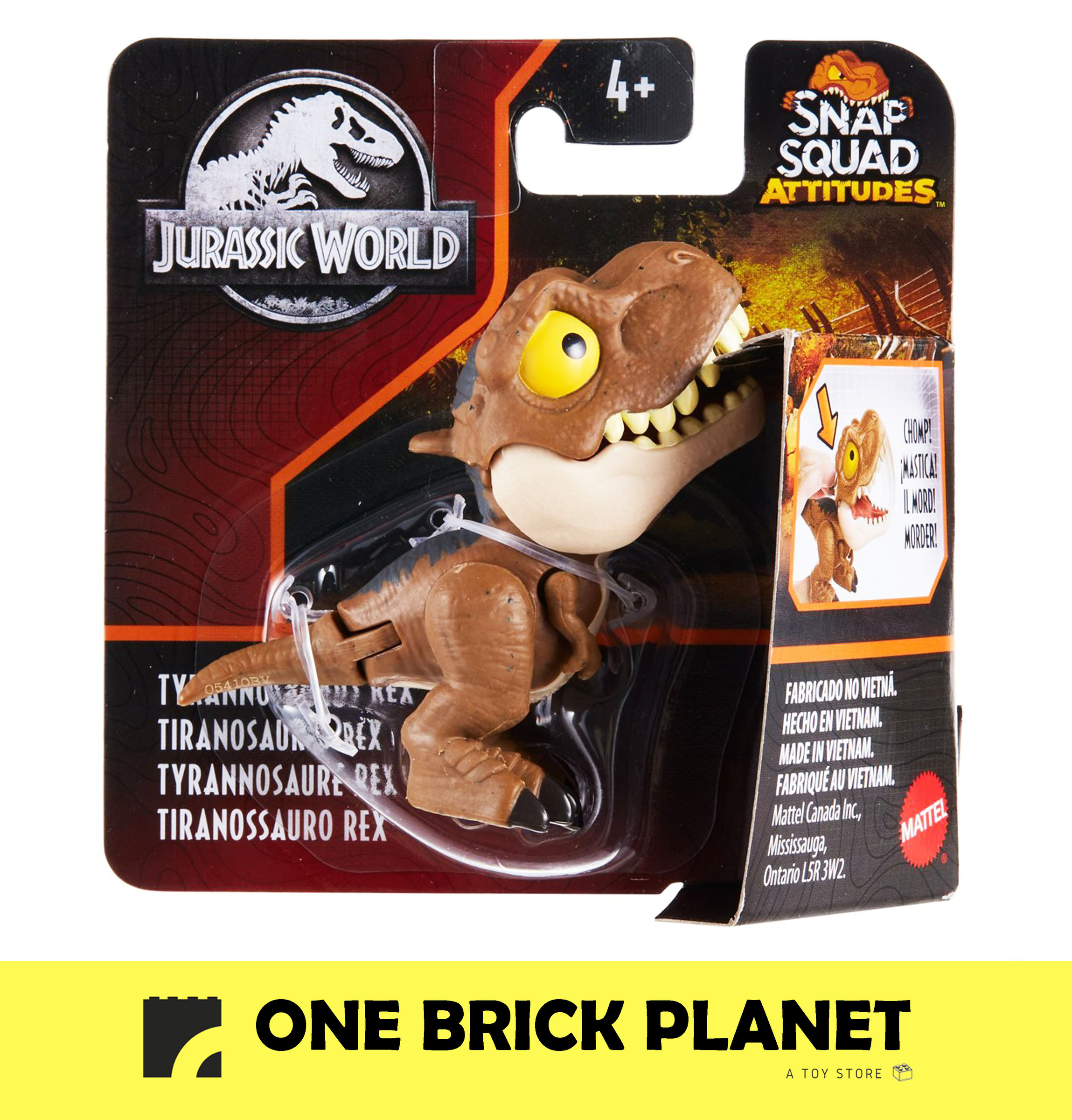 Jurassic World TYRANNOSAURUS REX Snap Squad Figure Dinosaur Toy Mattel NEU 