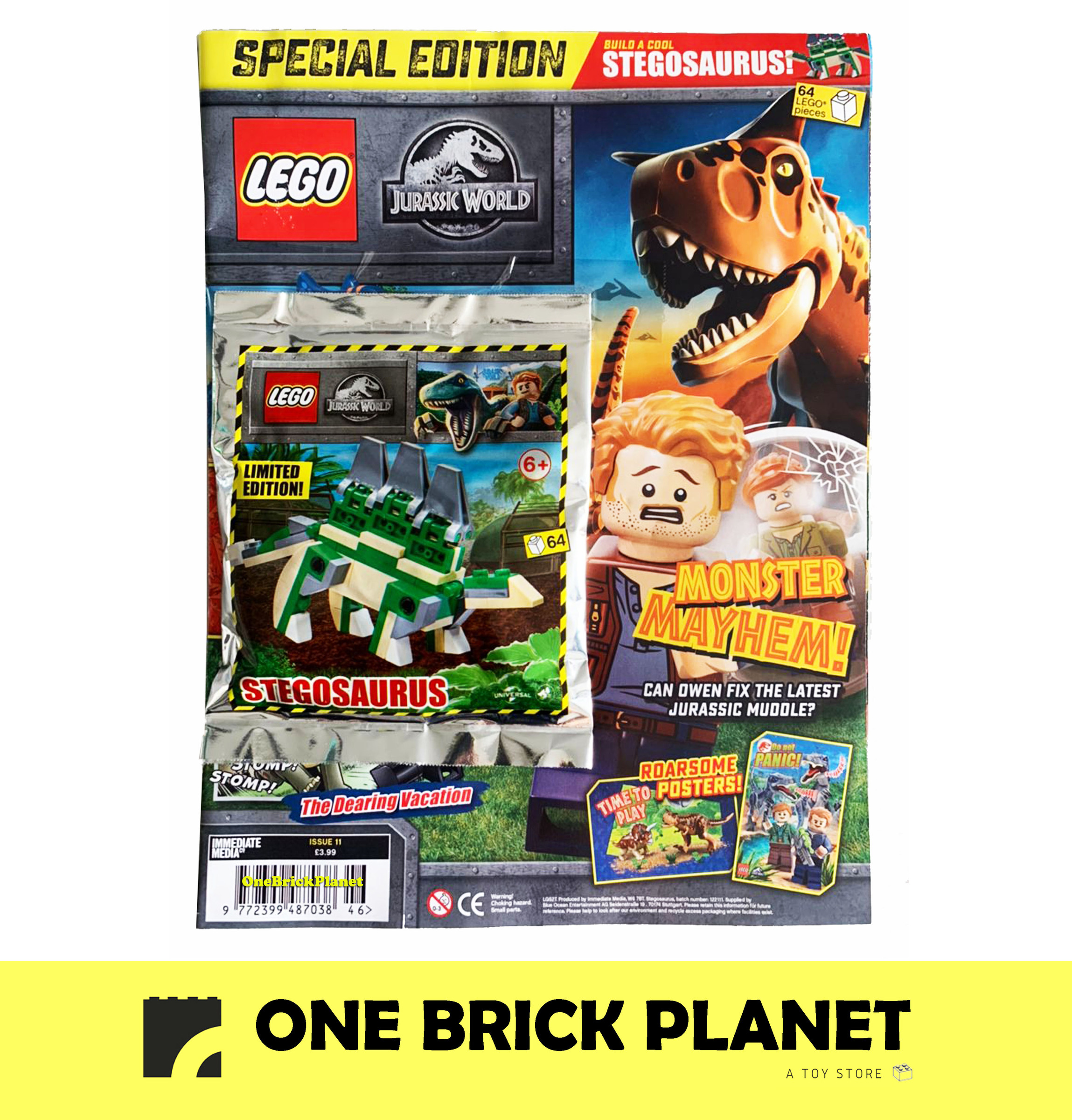 værtinde at opfinde Sige LEGO Jurassic Special Edition World Issue 11 - Stegosaurus (Magazine) – One  Brick Planet