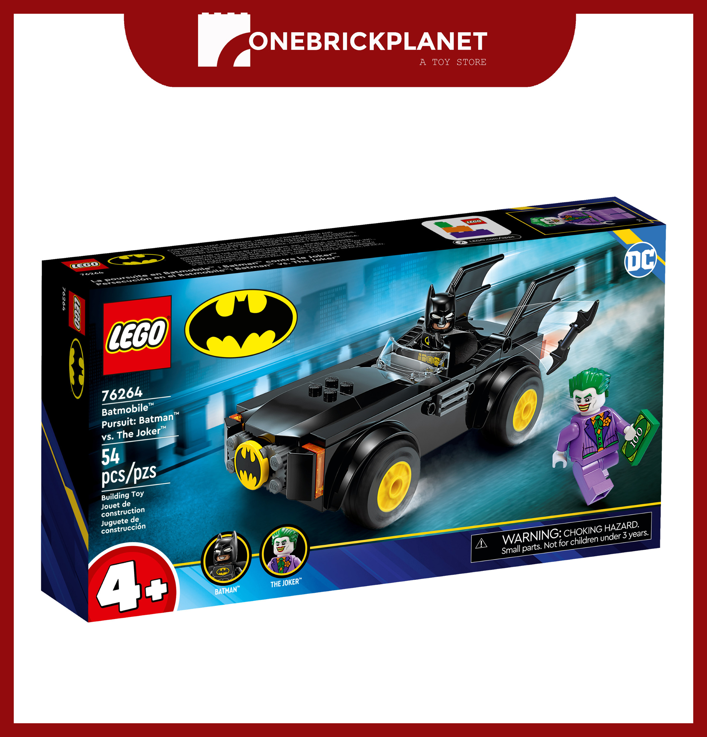 LEGO 76264 DC - Batmobile: Batman vs. The Joker Chase – One Brick