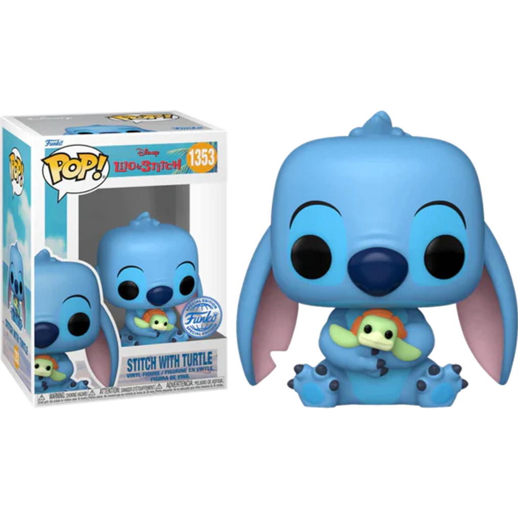 Funko Lilo & Stitch POP! Disney Stitch Exclusive Vinyl Figure #1353 [with  Turtle], Gold