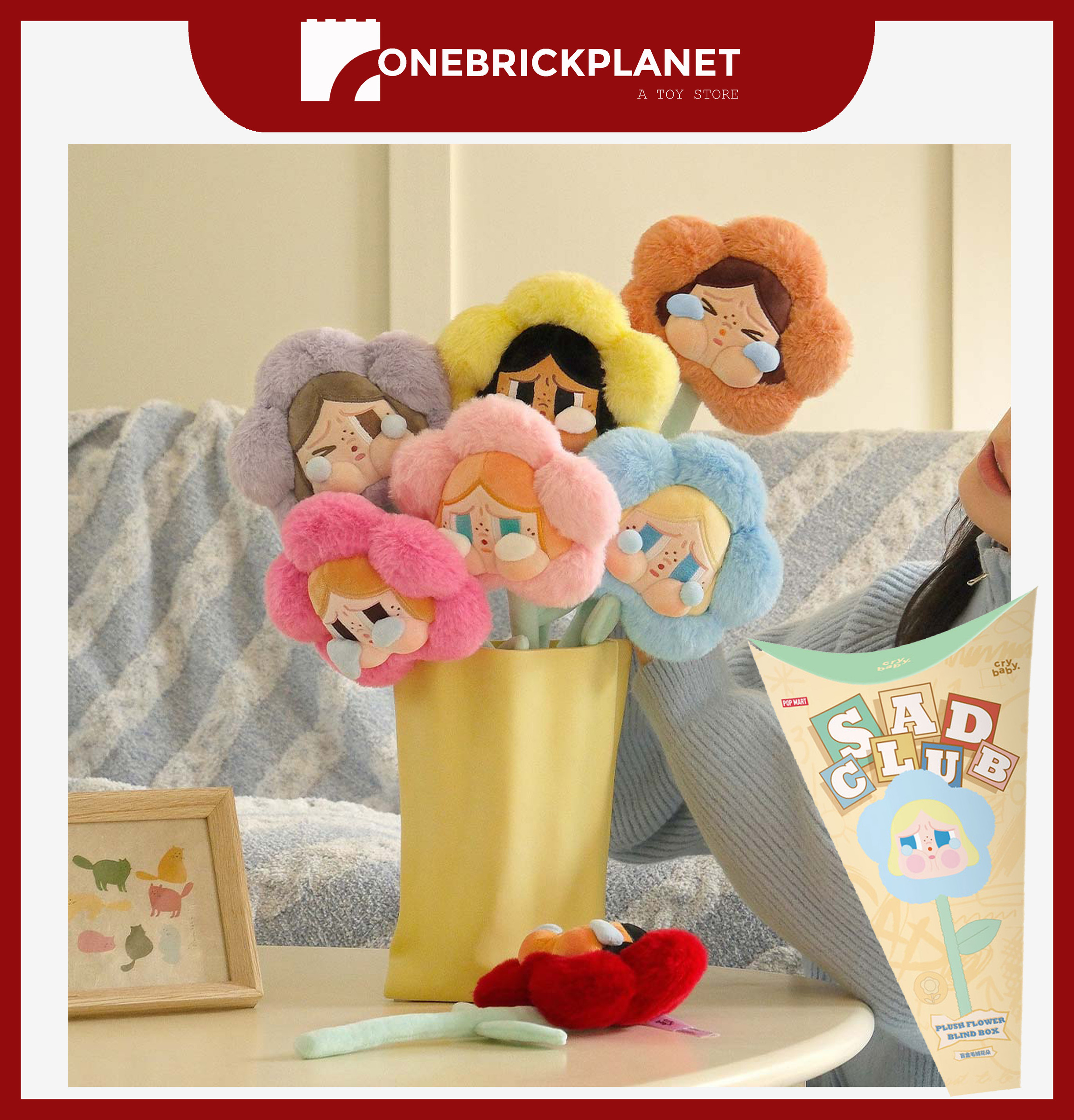 POP MART Crybaby Sad Club Series - Plush Flower Blind Box