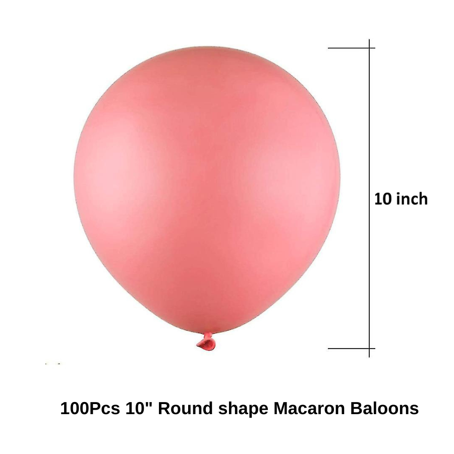 100Pcs 10 Love shape Macarone Baloons (1)