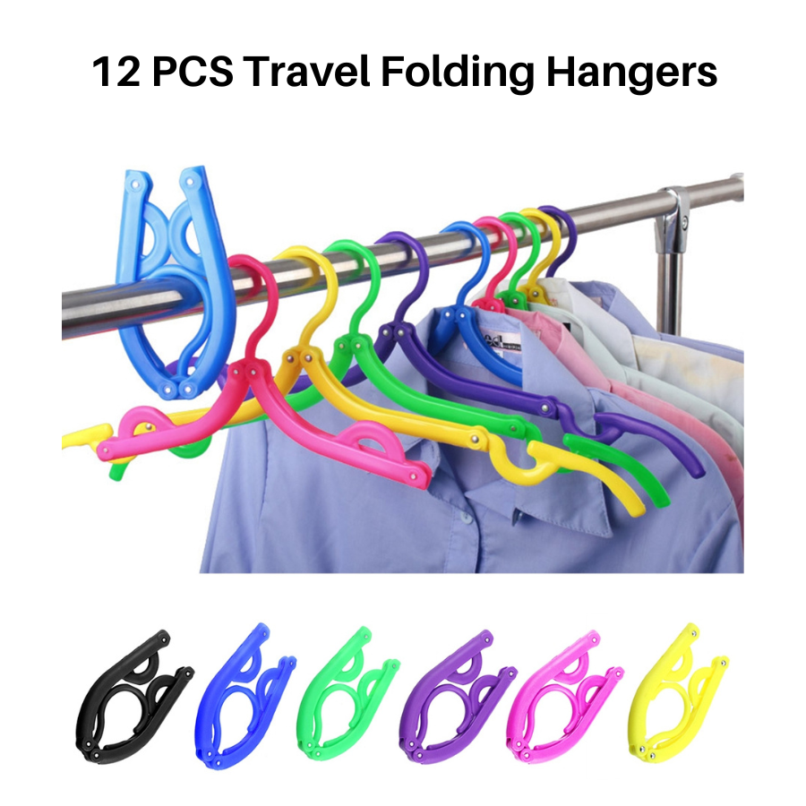 12 PCS Travel Hangers Folding