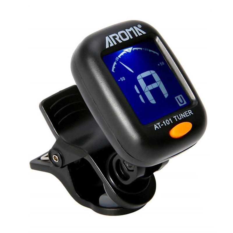 Aroma LED Tuner Clip-on Chromatic Electronic Guitar Ukulele Violin Digital Bass Tuner AT-101 Ready Stock