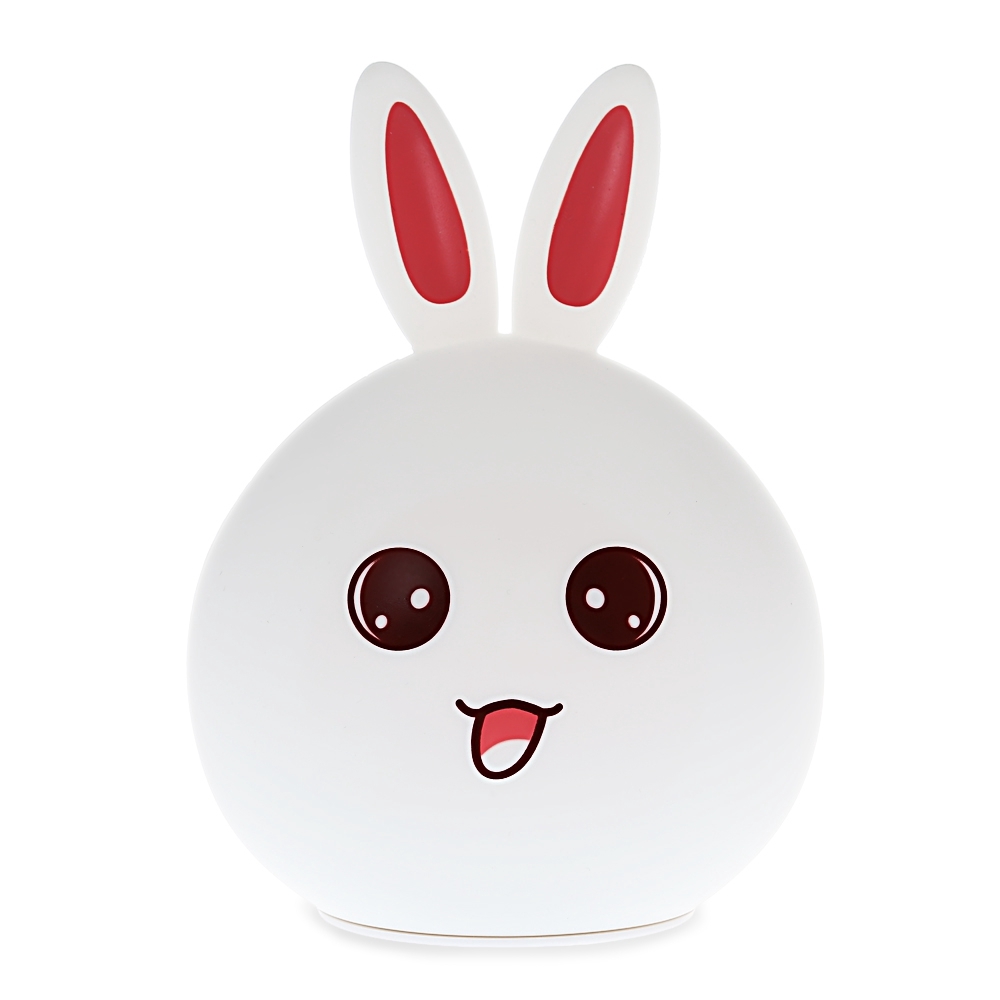 LED Lovely Rabbit Colorful Silicone Portable Night Light Ready Stock