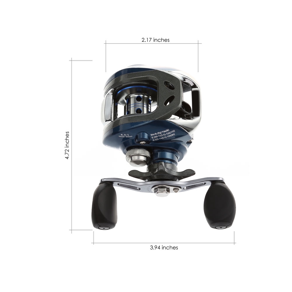 Exbert AF103 Fishing Reel 10 + 1BB High Speed Left/Right Hand Water Drop Wheel Bait Casting 6.3:1 Ready Stock