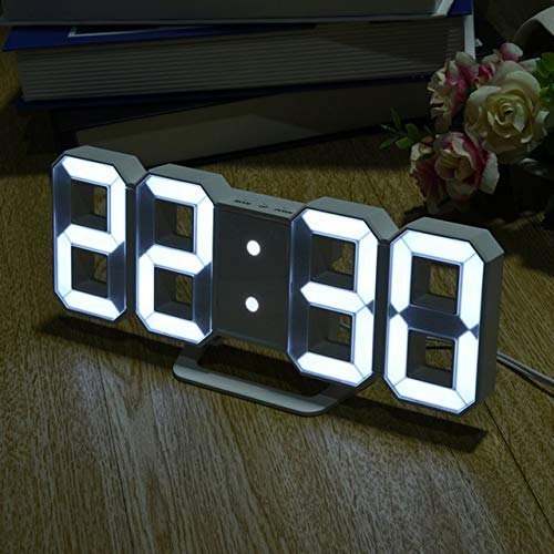 3D LED Display Digital Desk Wall Alarm Clock Ready Stock