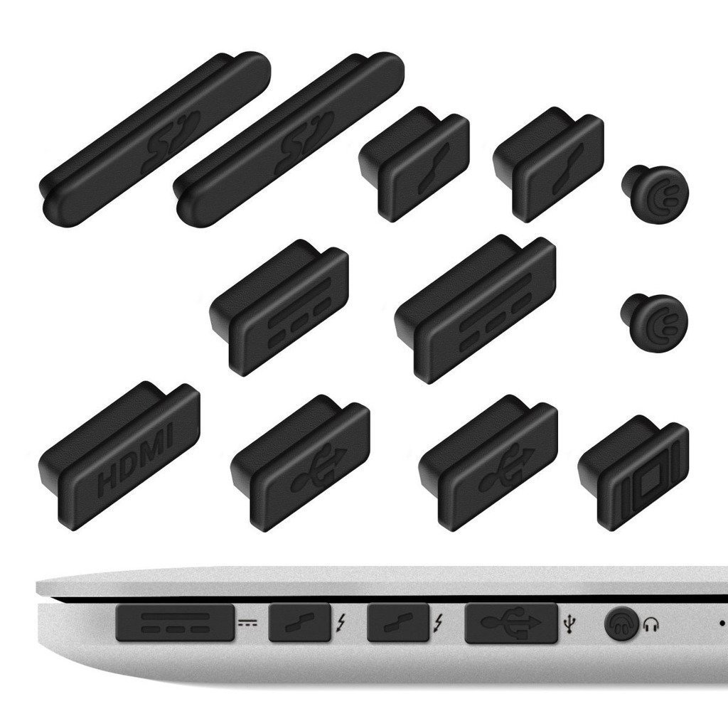 Silicone Anti-Dust Stopper Plug Kit Suitable For Macbook Air Pro Retina 11" 13" 15" Ready Stock