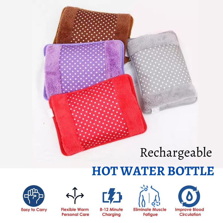 Rechargeable Hand Warmer Hot Water Bag Heating Pad Massage Pain Relief Pillow With Hand Pocket Ready Stock