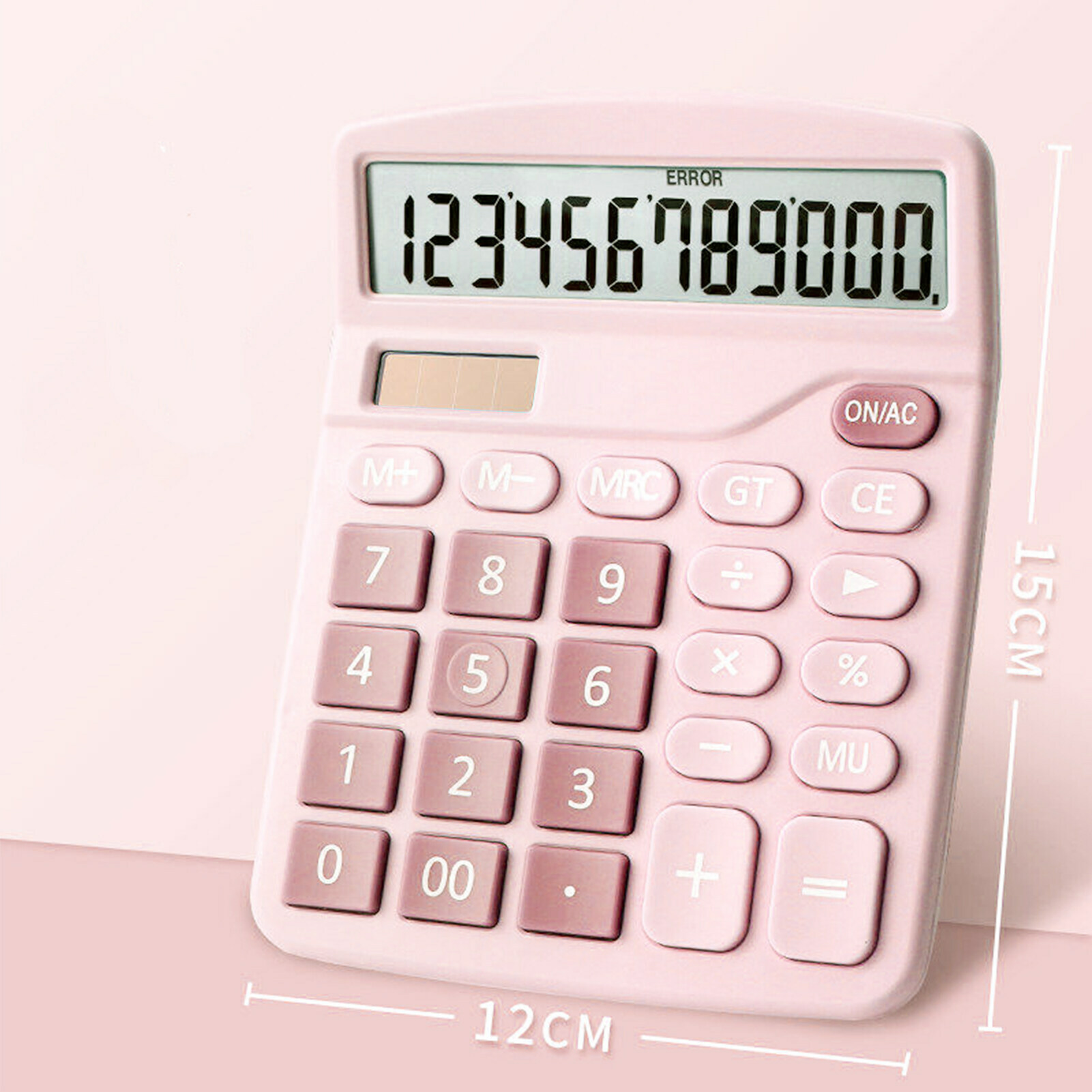 Calculator Standard Function with 12 Digit Large Display Solar/Battery Dual Power for Home Basic Office Ready Stock