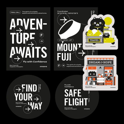 38. innoova_Neko Loves Travelling Sticker - Set A