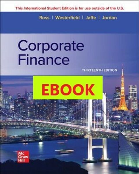 Coporate Finance Ross 13th ISE EBOOK