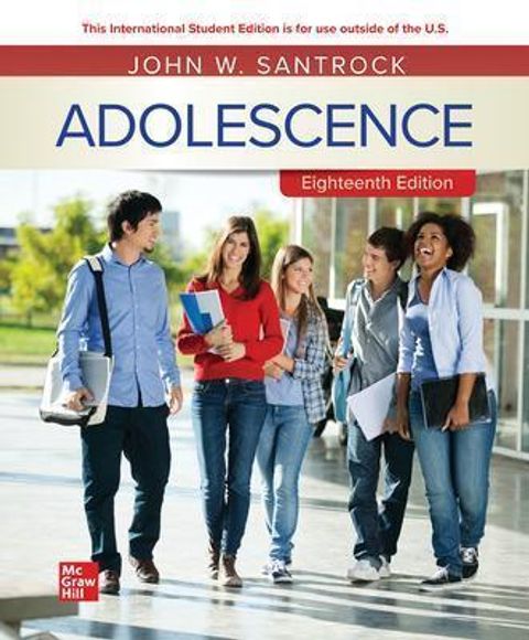 9781260571318 Adolescence Santrock 18E ISE