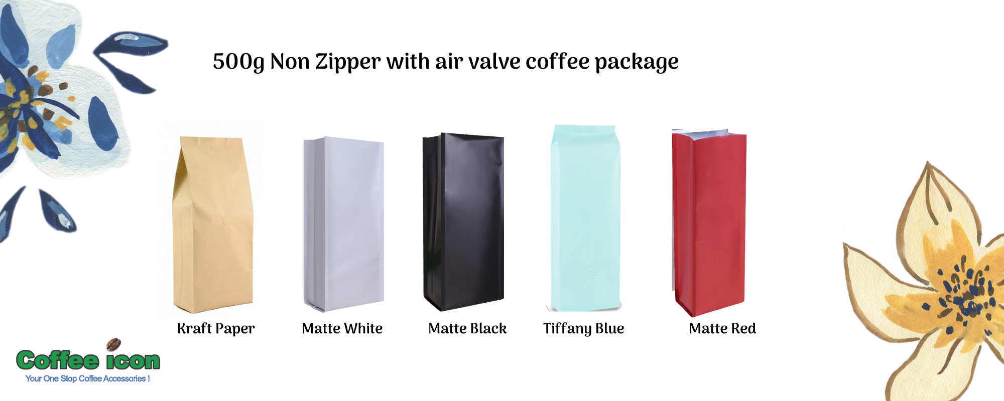 500g Non Zipper with air valve coffee package.png