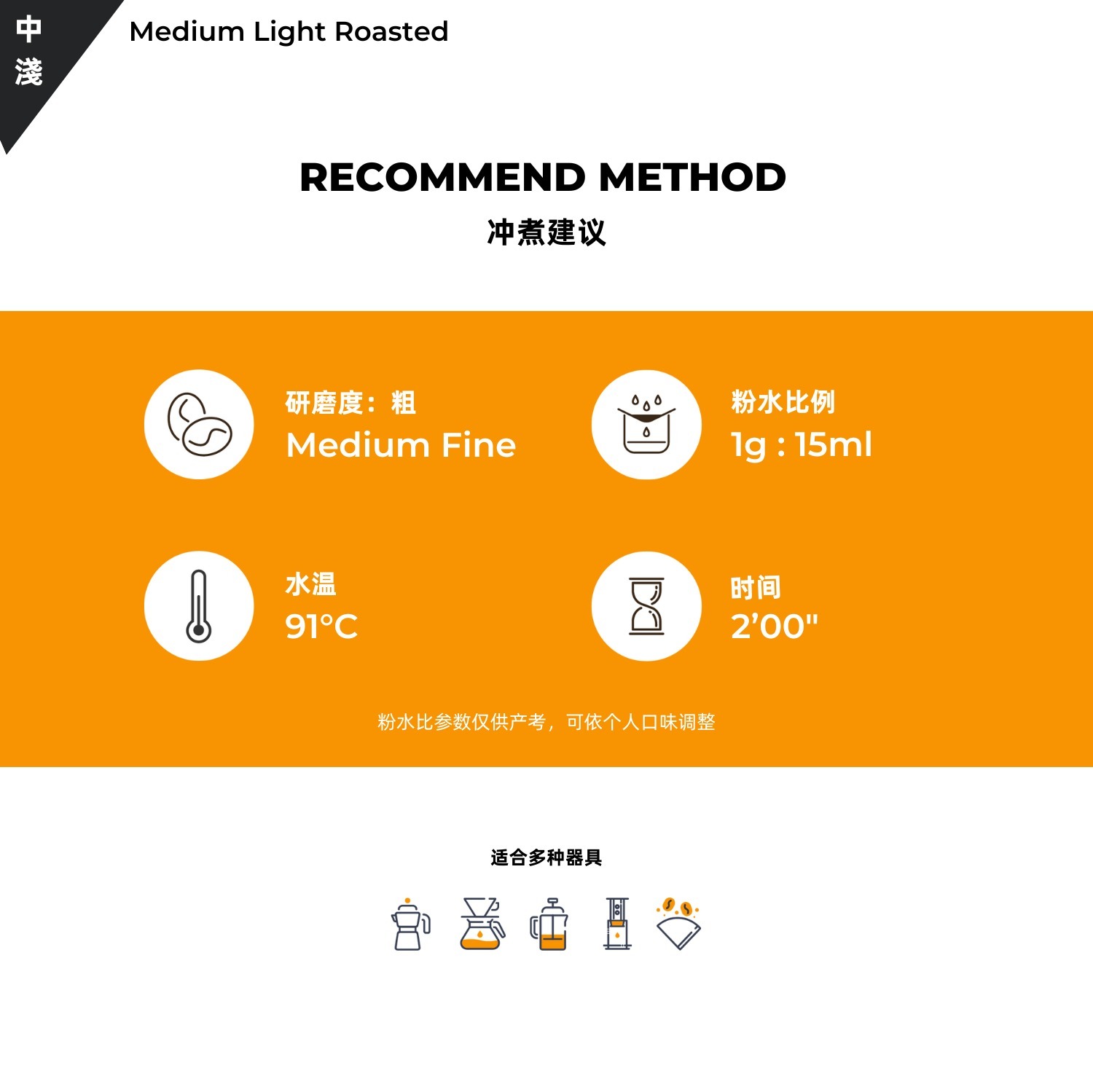 medium light roasted