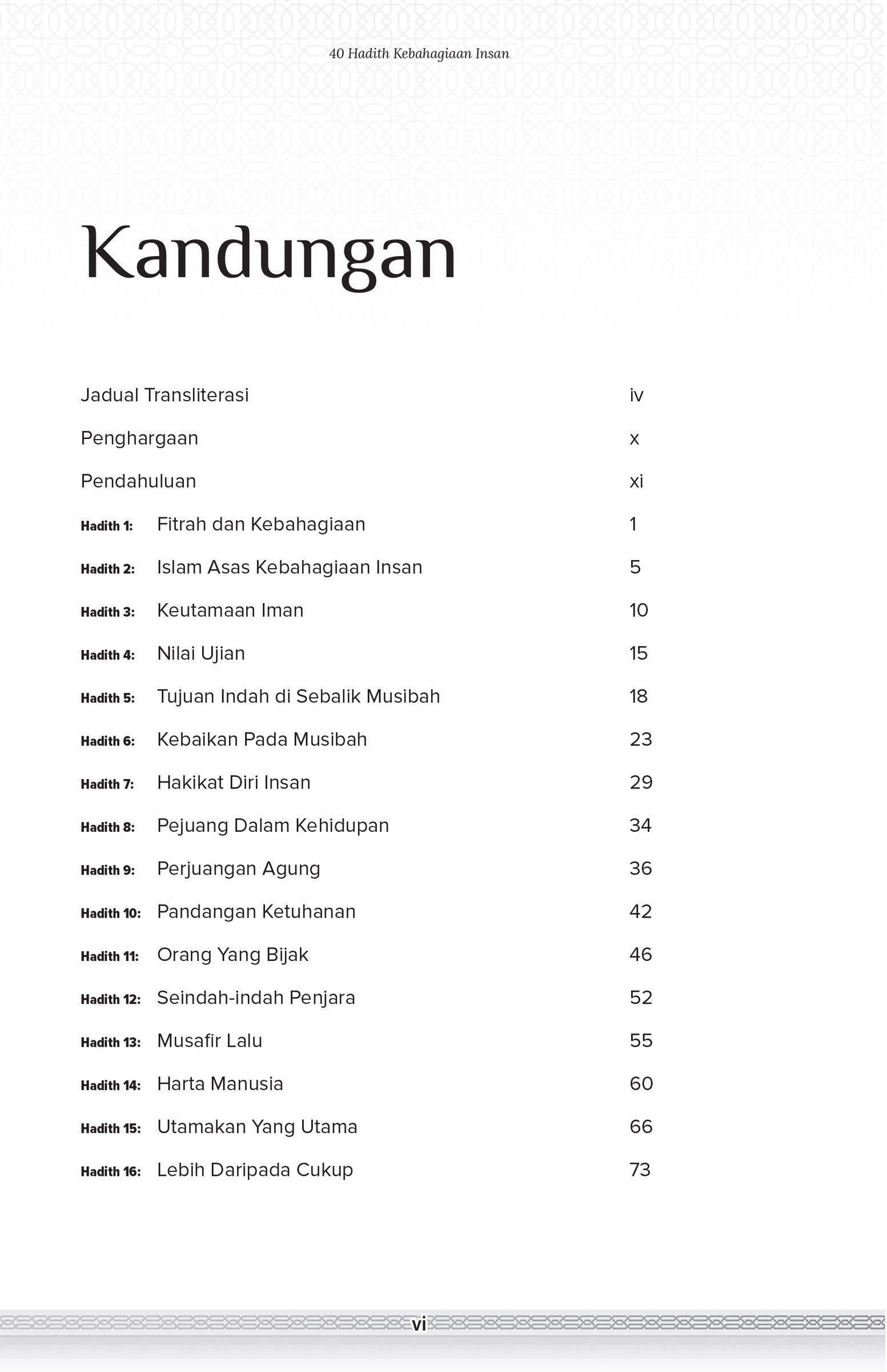 FA 40 hadith tentang kebahagiaan insan-6