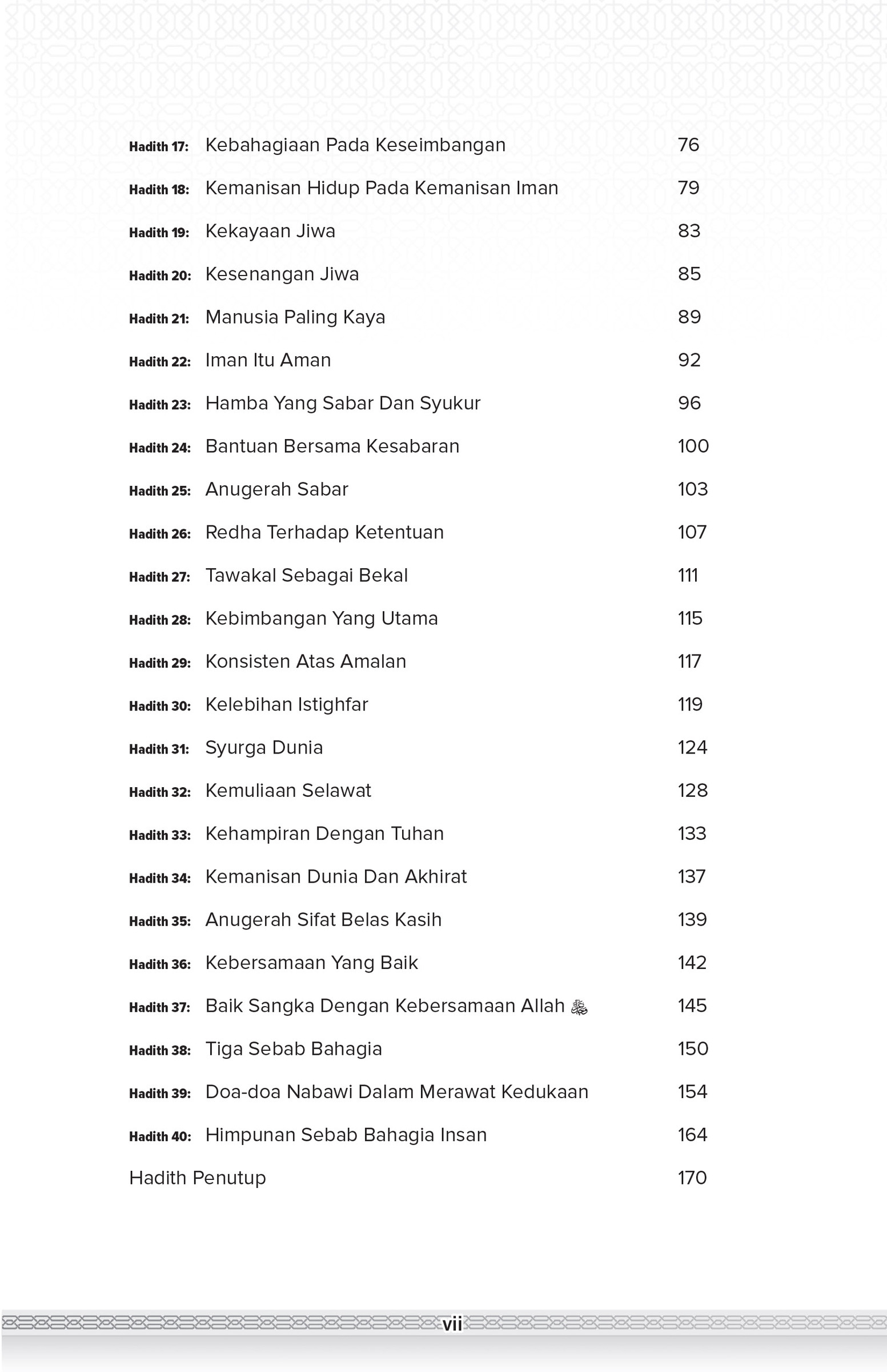 FA 40 hadith tentang kebahagiaan insan-7