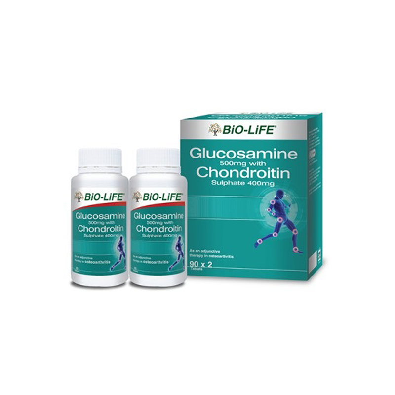 BiO-LIFE Glucosamine 500mg with Chondroitin Sulphate 400mg (90 tablets x 2)  – Green Wellness Malaysia