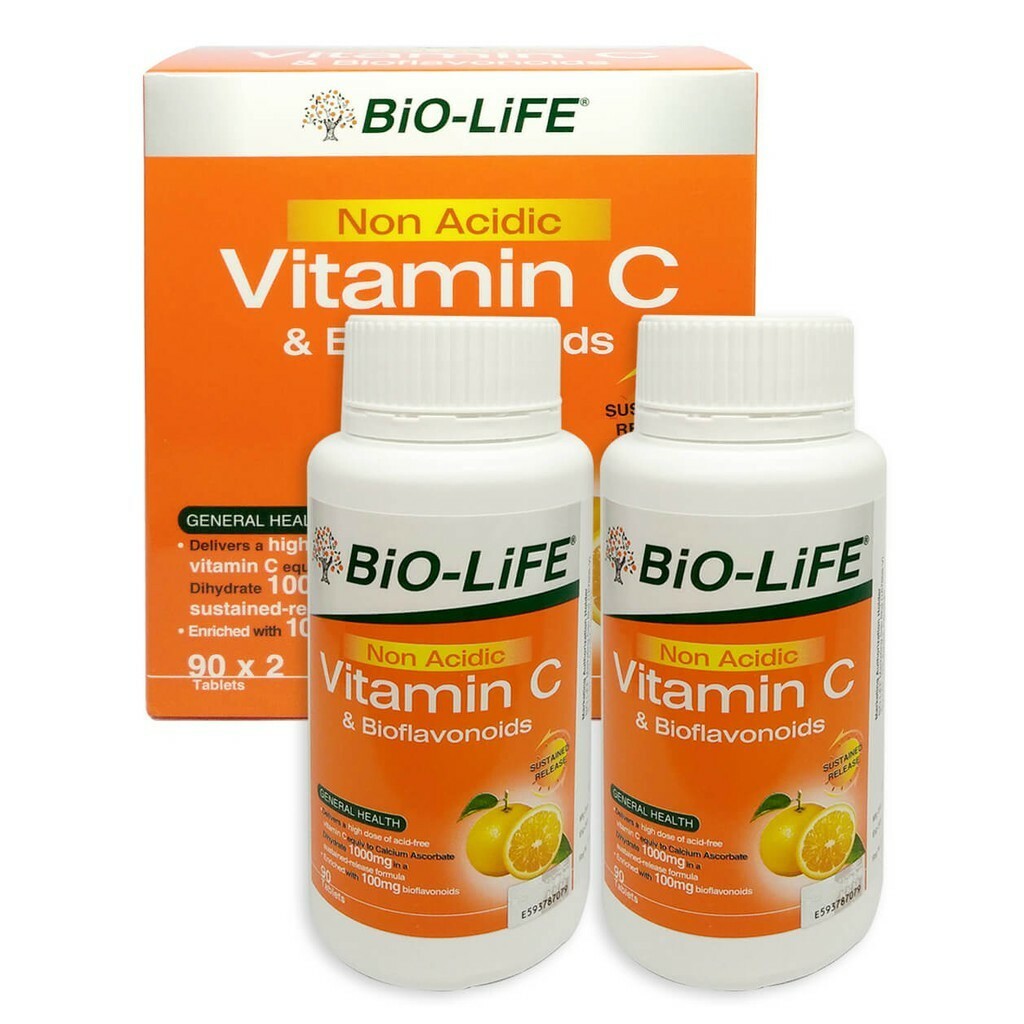 BiO-LiFE Non Acidic Vitamin C 90 tablets x 2 – Green Wellness Malaysia