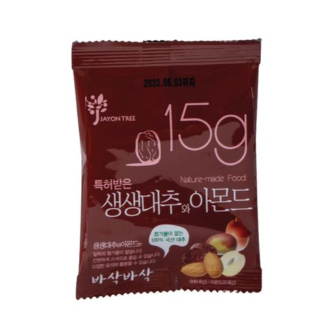 JayonTree Jujube - Dates Chips With Almond 15g
