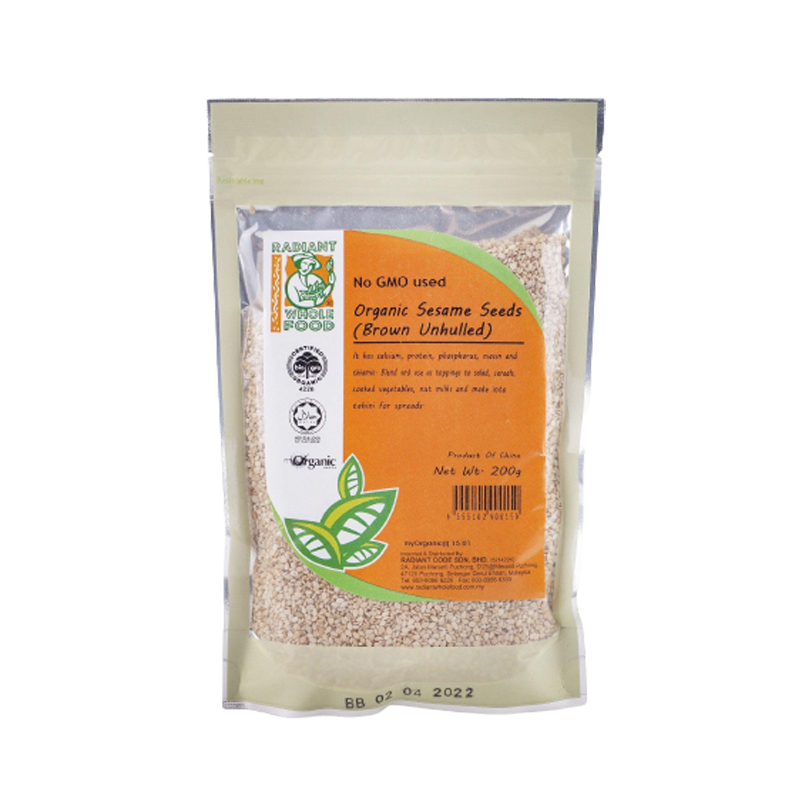 organic sesame seeds brown unhulled