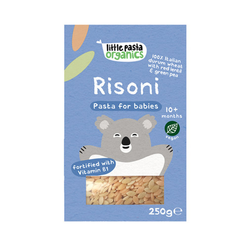 kids pasta - red lentil & pea risoni