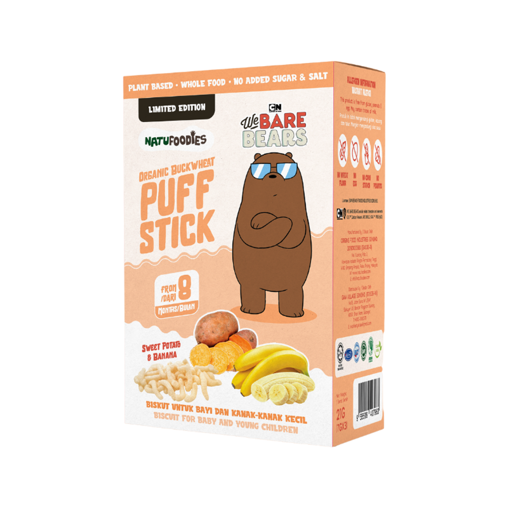 Special Edition Natufoodies Organic Buckwheat Puff Stick – Sweet Potato & Banana